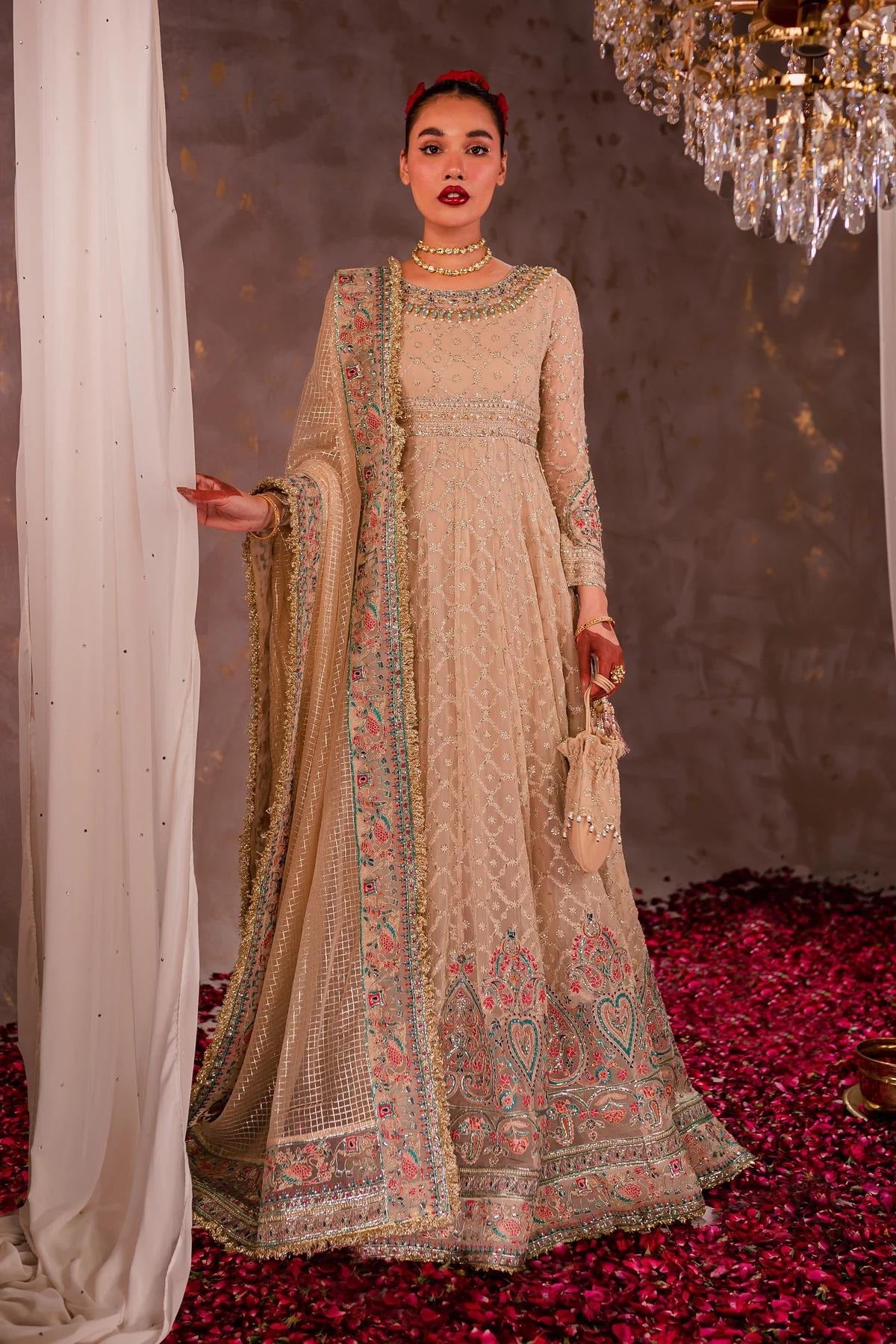 Rose Beige Dress, Rose Beige, size M — BK-001