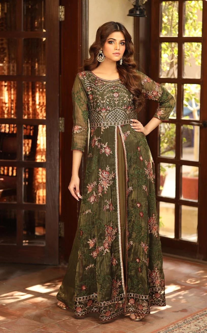 Forest Green Dress, Forest Green, size S — NK-005