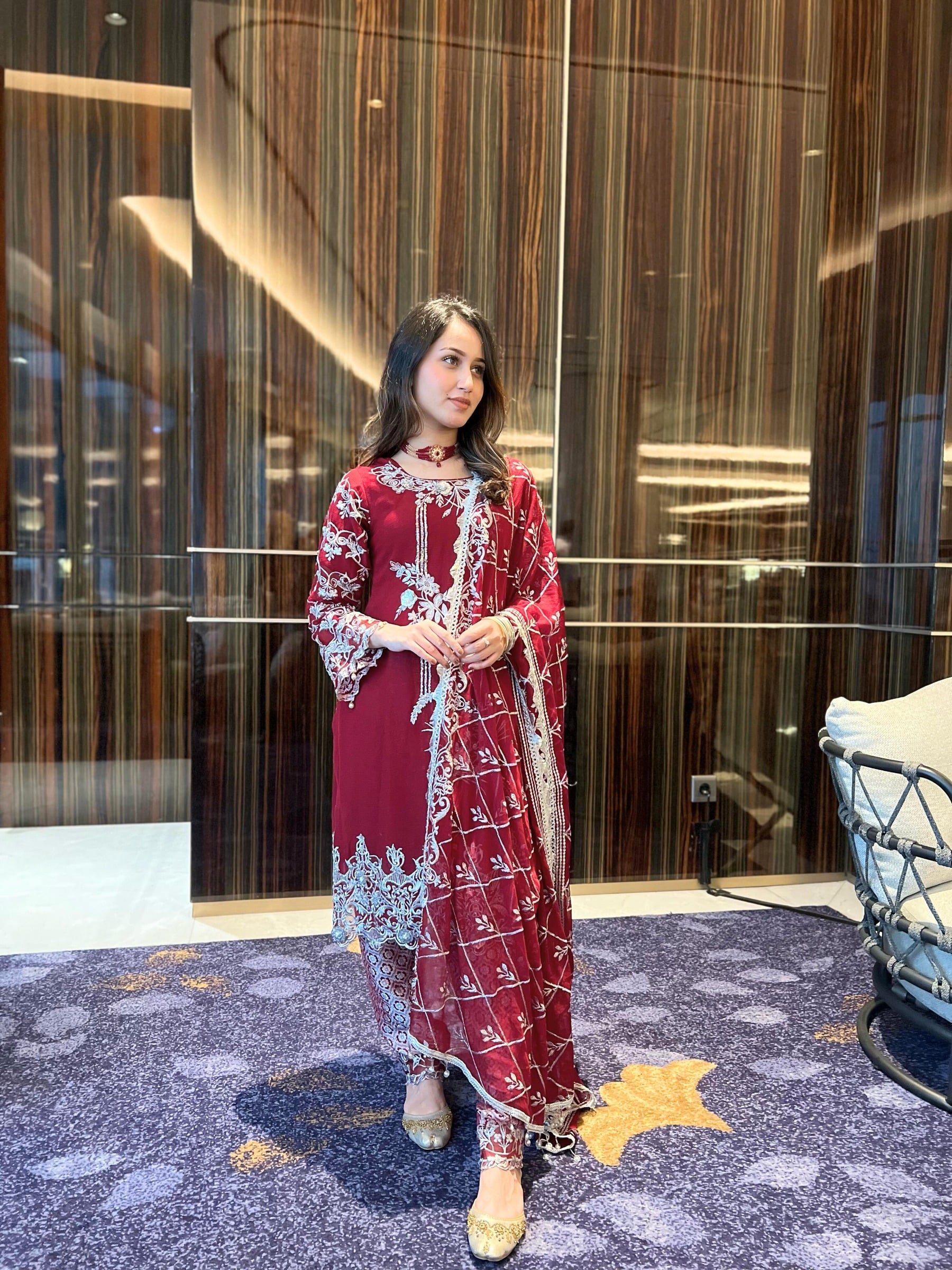 Set Kurta Marun JS-013, Marun, ukuran M