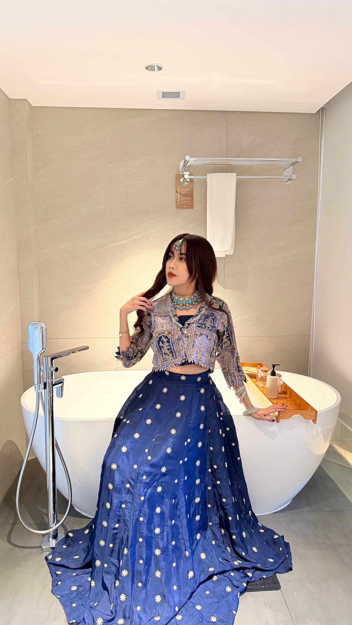 Royal Blue Lehenga, Royal Blue, size S — JS-017